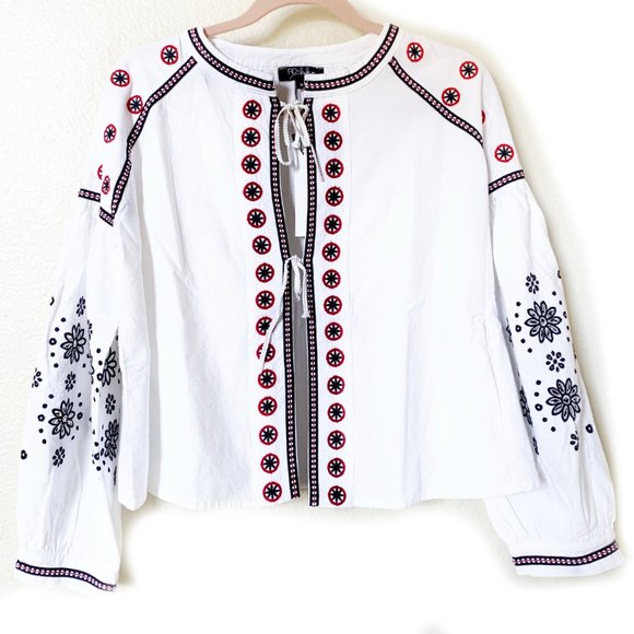 SOLD Anthropologie RD & Koko Embroidered Top Sz M - Picture 4 of 6